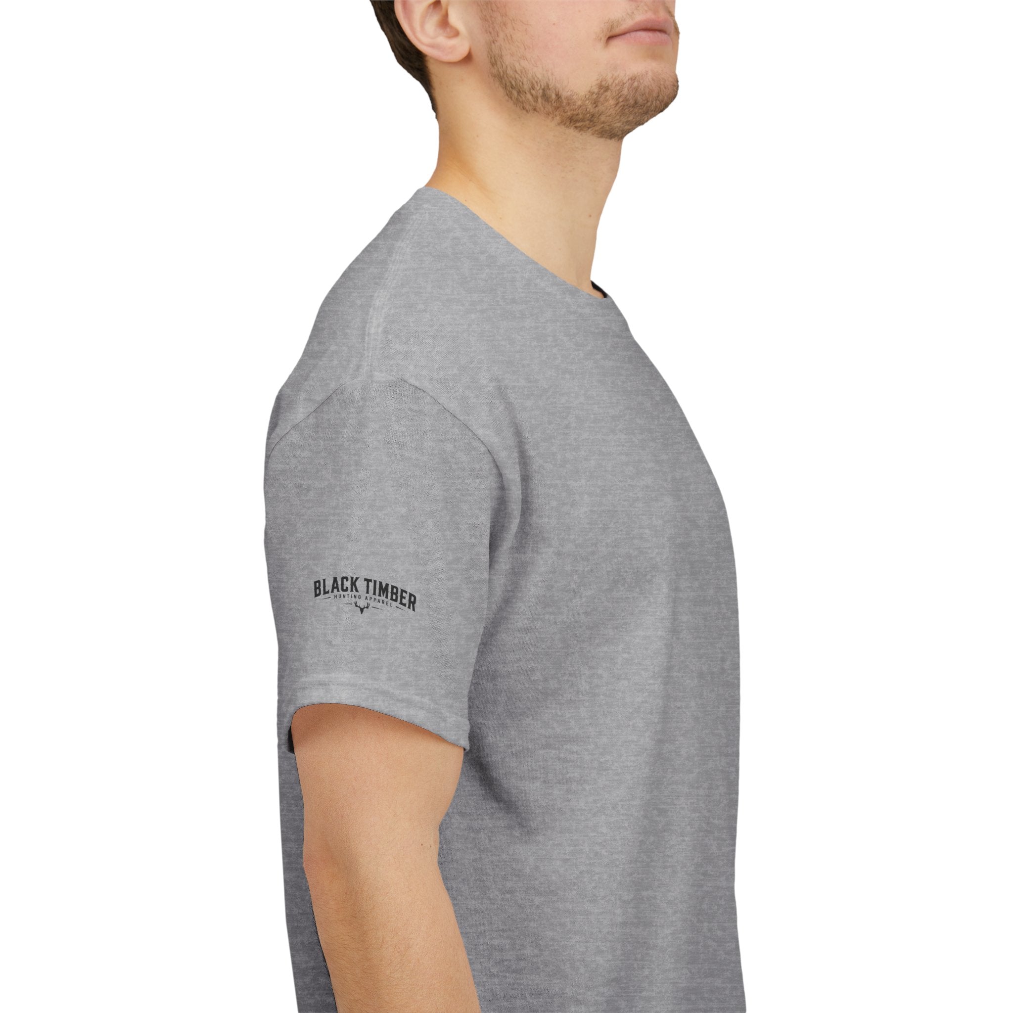 Hunting Tee — Black Timber Logo Short-Sleeve Shirt
