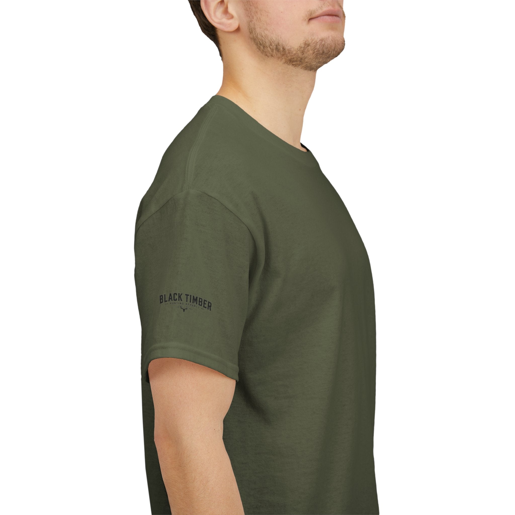 Hunting Tee — Black Timber Logo Short-Sleeve Shirt
