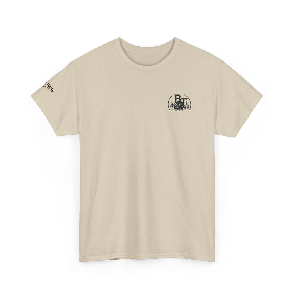 Hunting Tee — Black Timber Logo Short-Sleeve Shirt