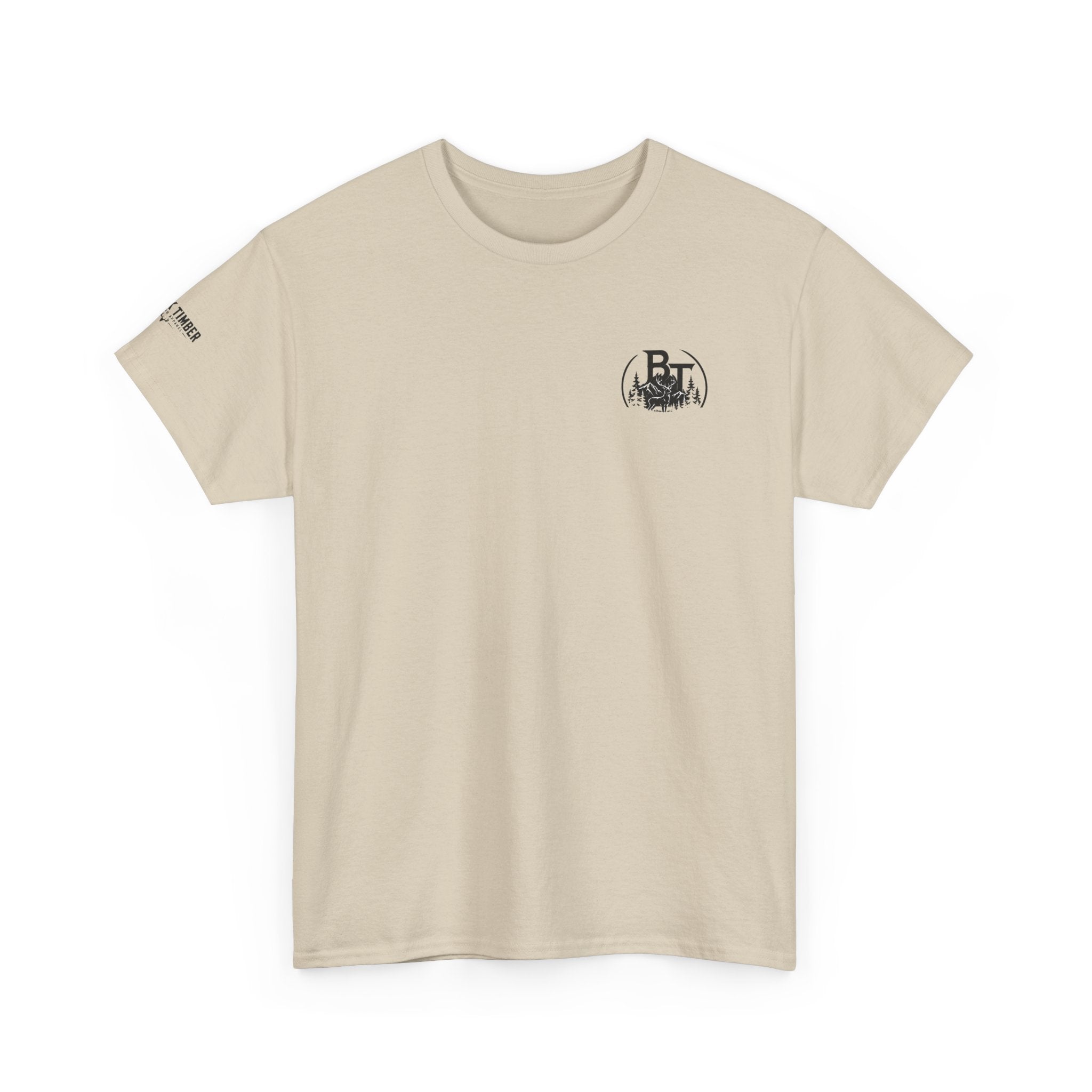 Hunting Tee — Black Timber Logo Short-Sleeve Shirt