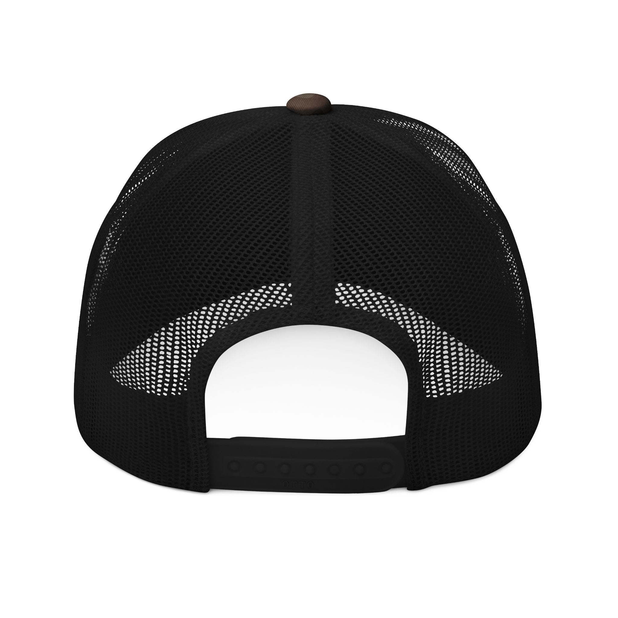 Camo Trucker Hat — "Black Timber" Embroidered Mesh Cap