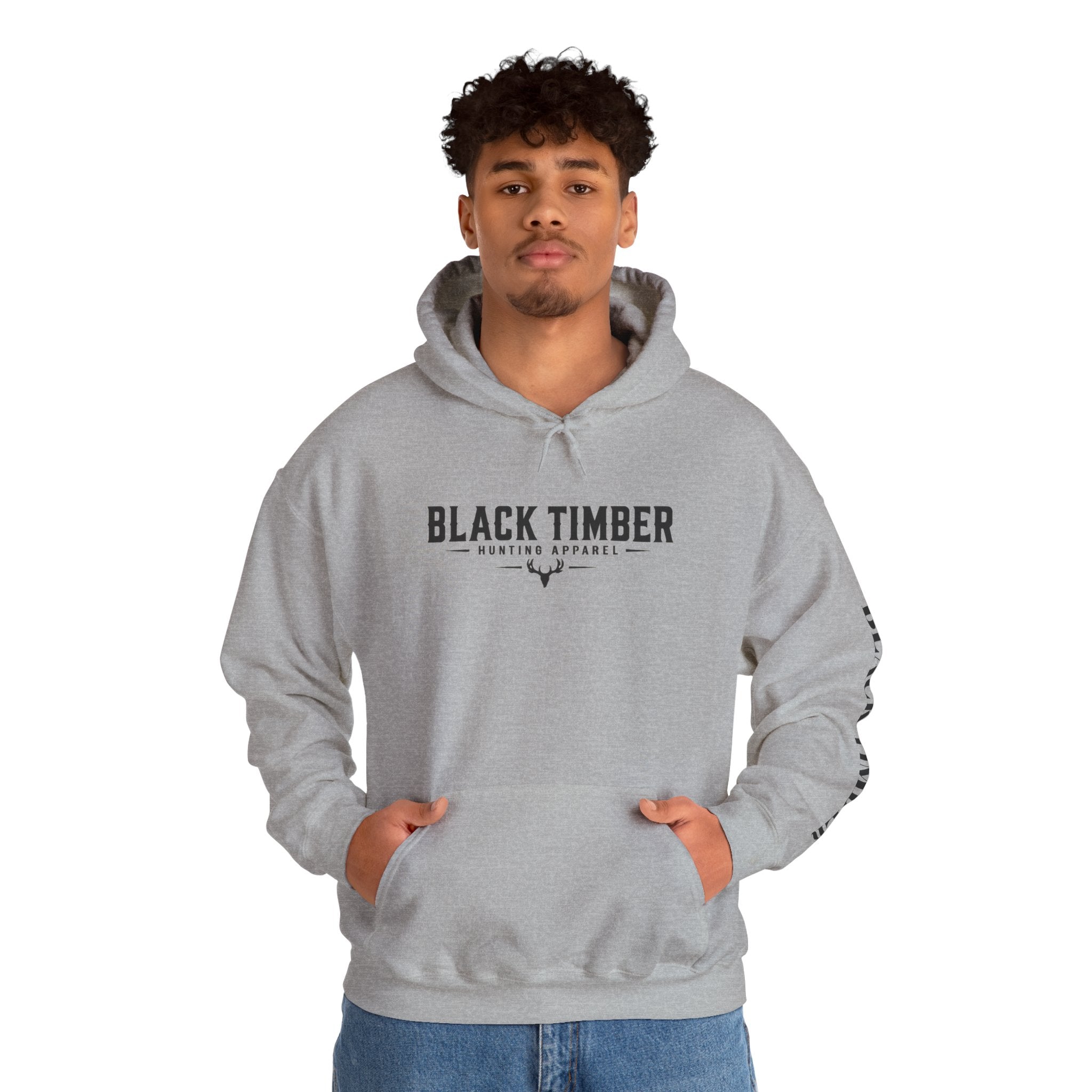 Black Timber Logo Hoodie
