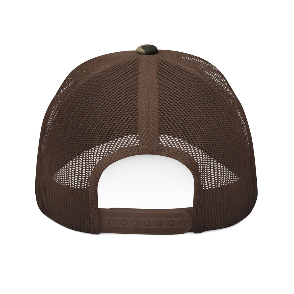 Camo Trucker Hat — "Black Timber" Embroidered Mesh Cap
