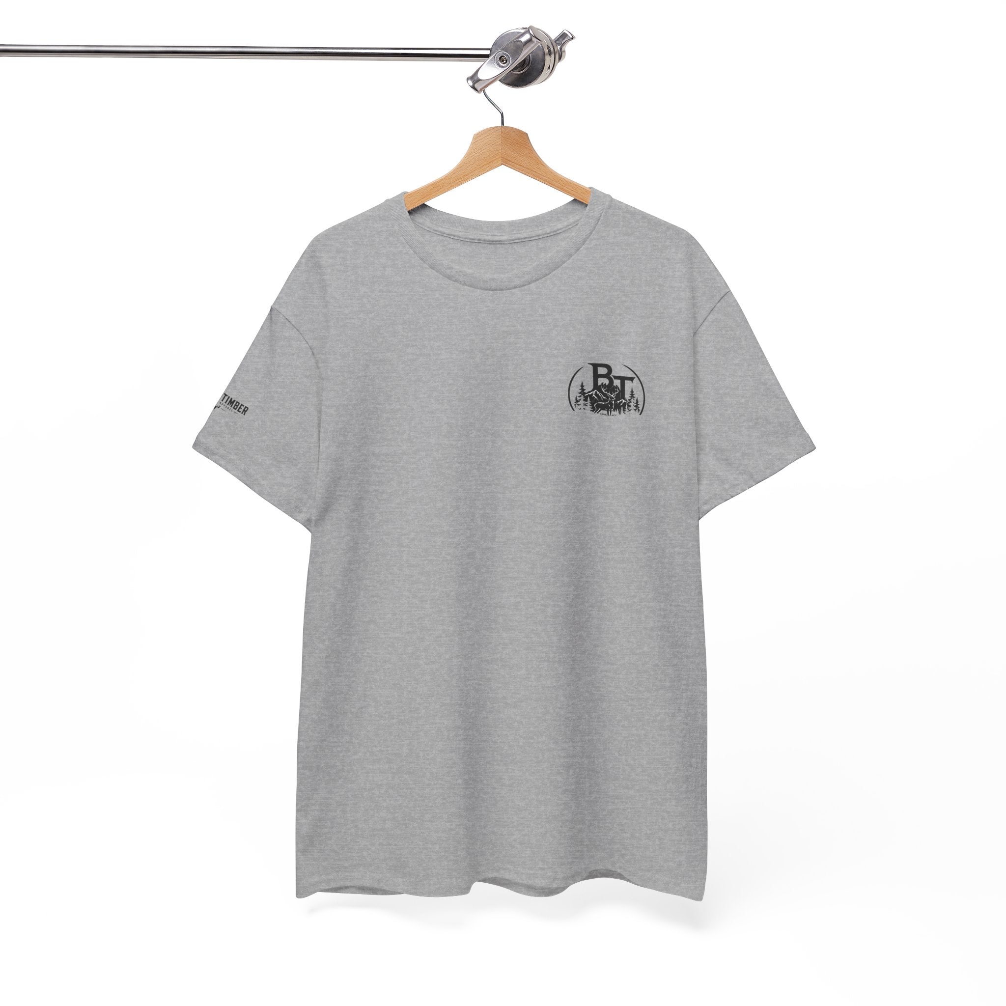 Hunting Tee — Black Timber Logo Short-Sleeve Shirt