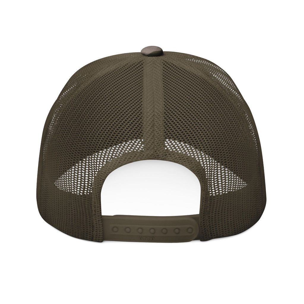 Camo Trucker Hat — "Black Timber" Embroidered Mesh Cap