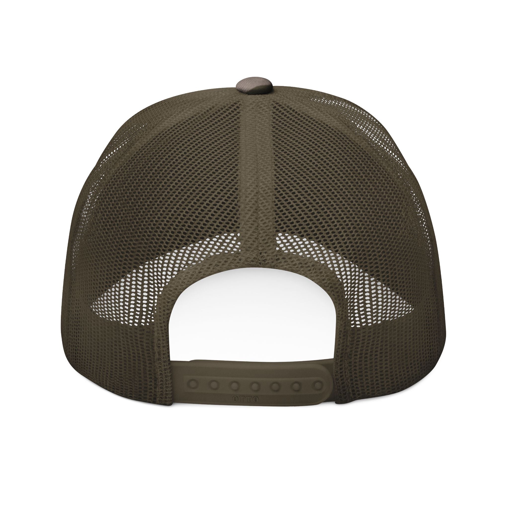 Camo Trucker Hat — "Black Timber" Embroidered Mesh Cap