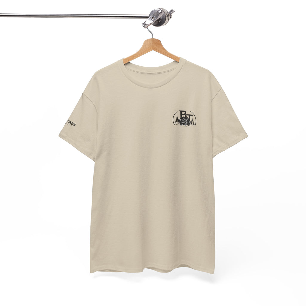 Hunting Tee — Black Timber Logo Short-Sleeve Shirt
