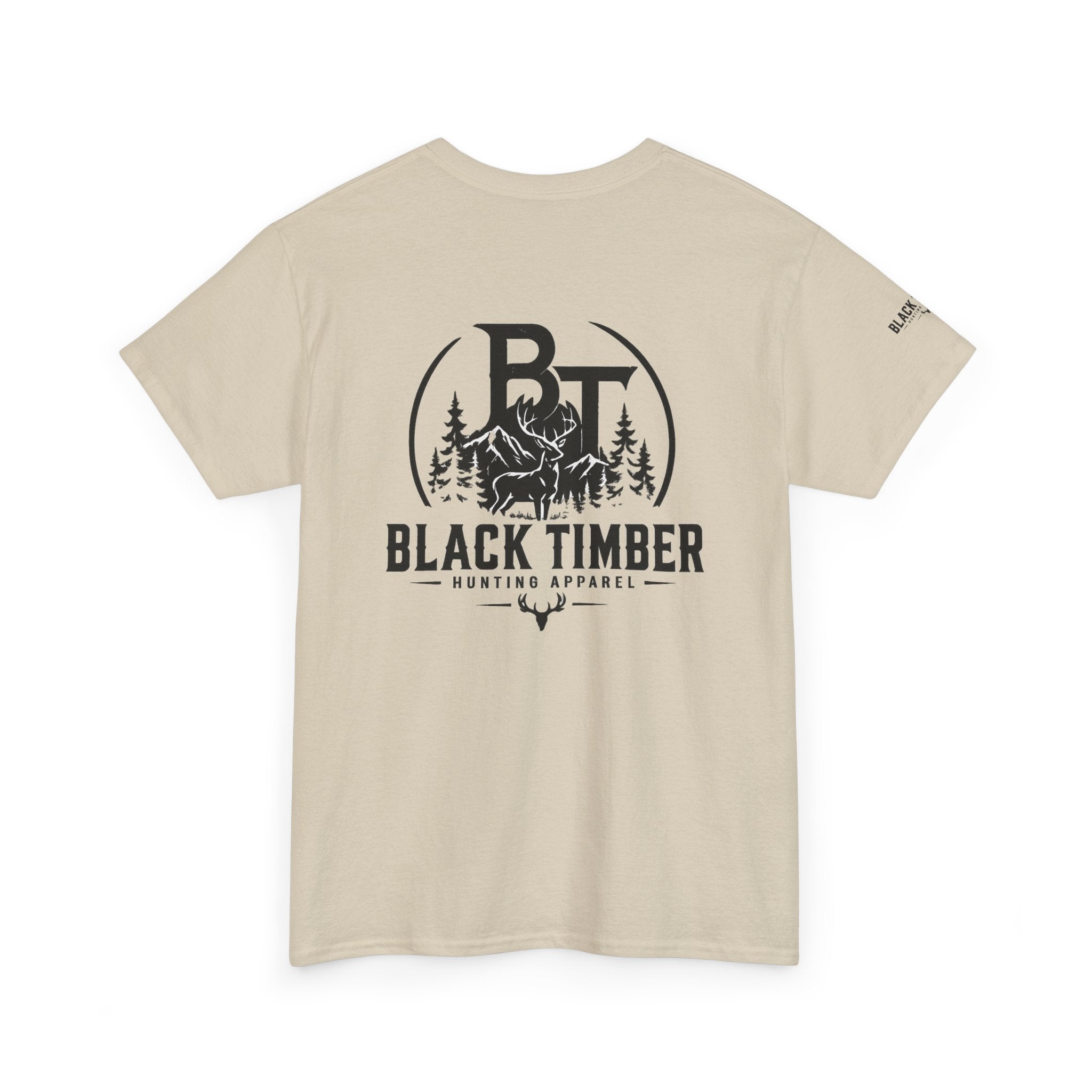 Hunting Tee — Black Timber Logo Short-Sleeve Shirt