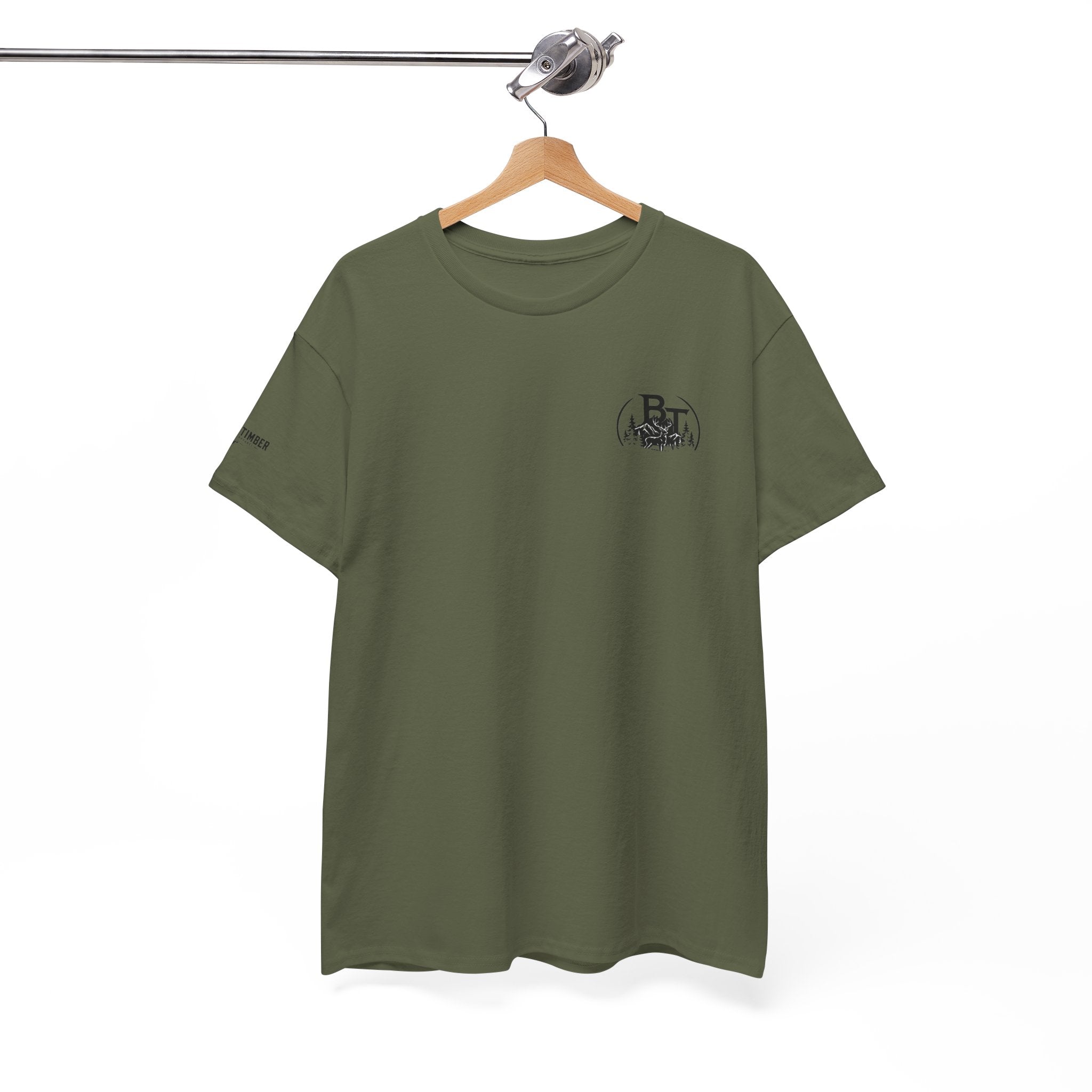 Hunting Tee — Black Timber Logo Short-Sleeve Shirt