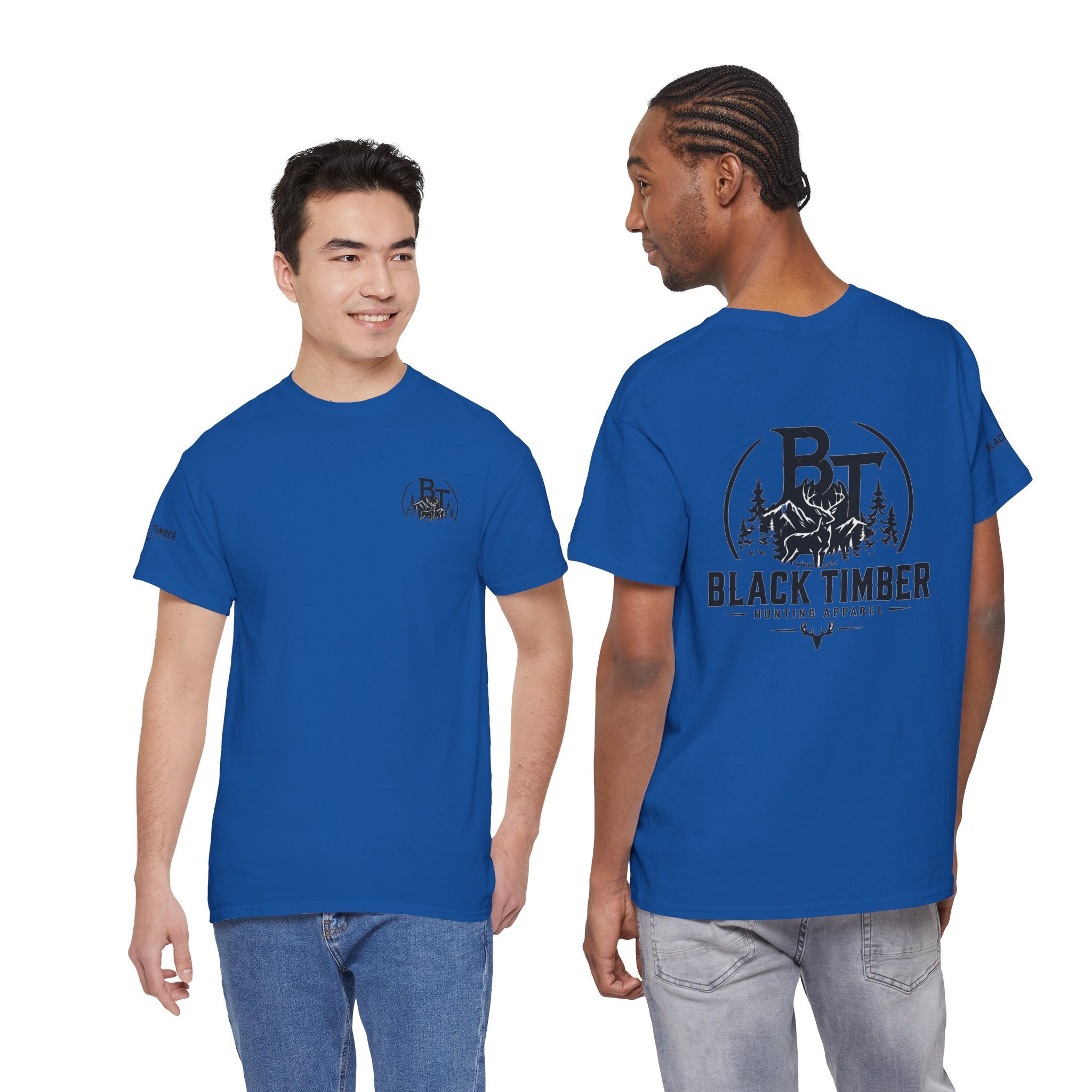 Hunting Tee — Black Timber Logo Short-Sleeve Shirt
