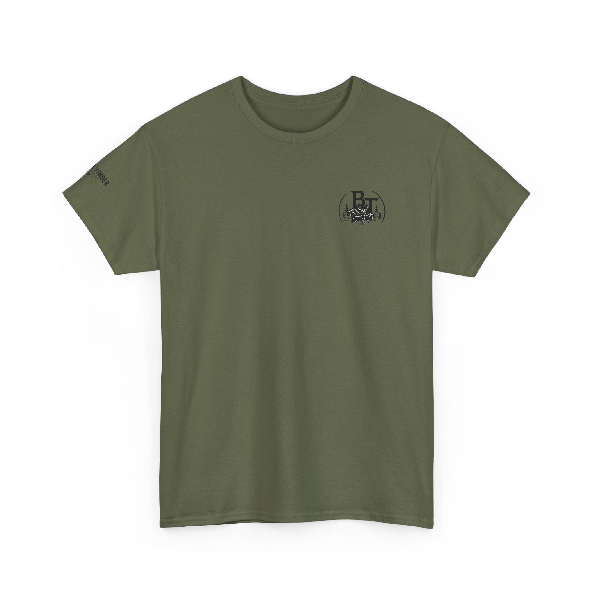 Hunting Tee — Black Timber Logo Short-Sleeve Shirt