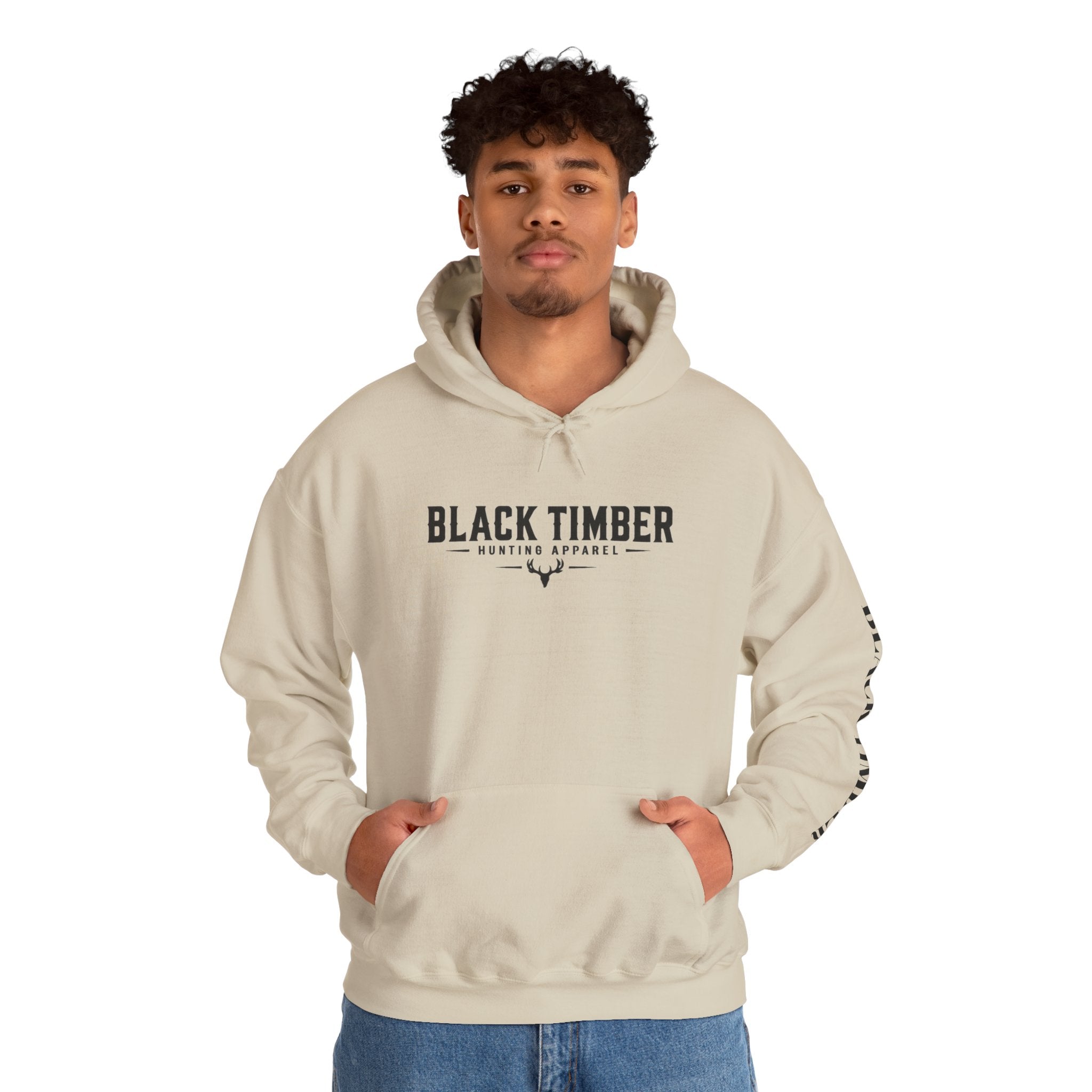 Black Timber Logo Hoodie