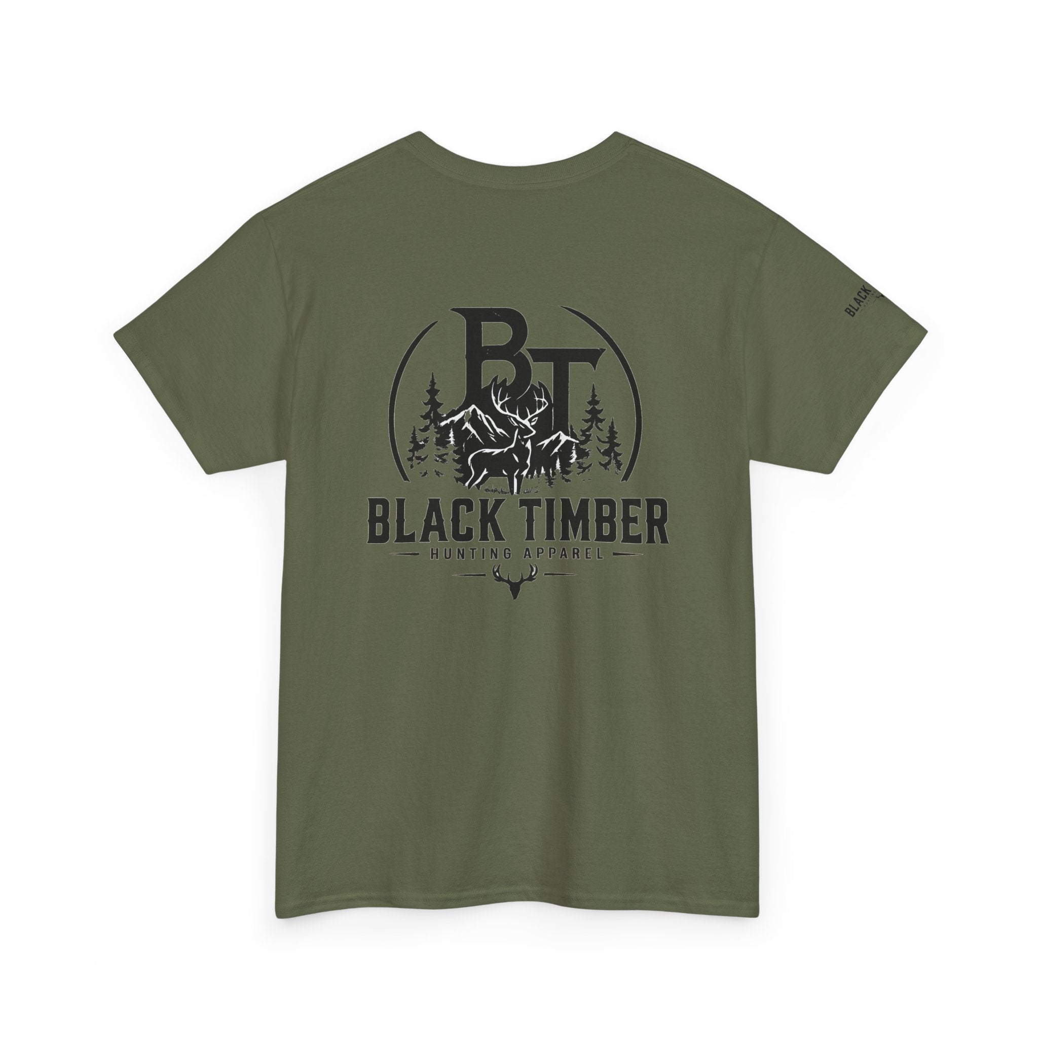 Hunting Tee — Black Timber Logo Short-Sleeve Shirt