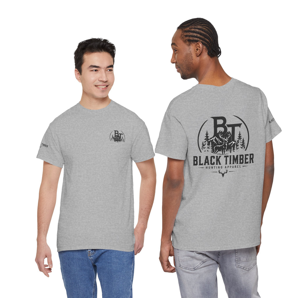 Hunting Tee — Black Timber Logo Short-Sleeve Shirt