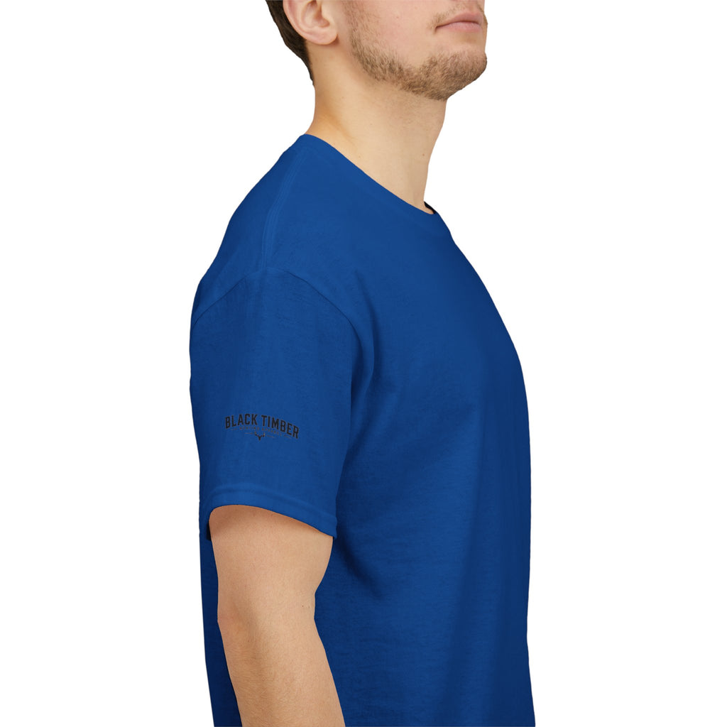 Hunting Tee — Black Timber Logo Short-Sleeve Shirt