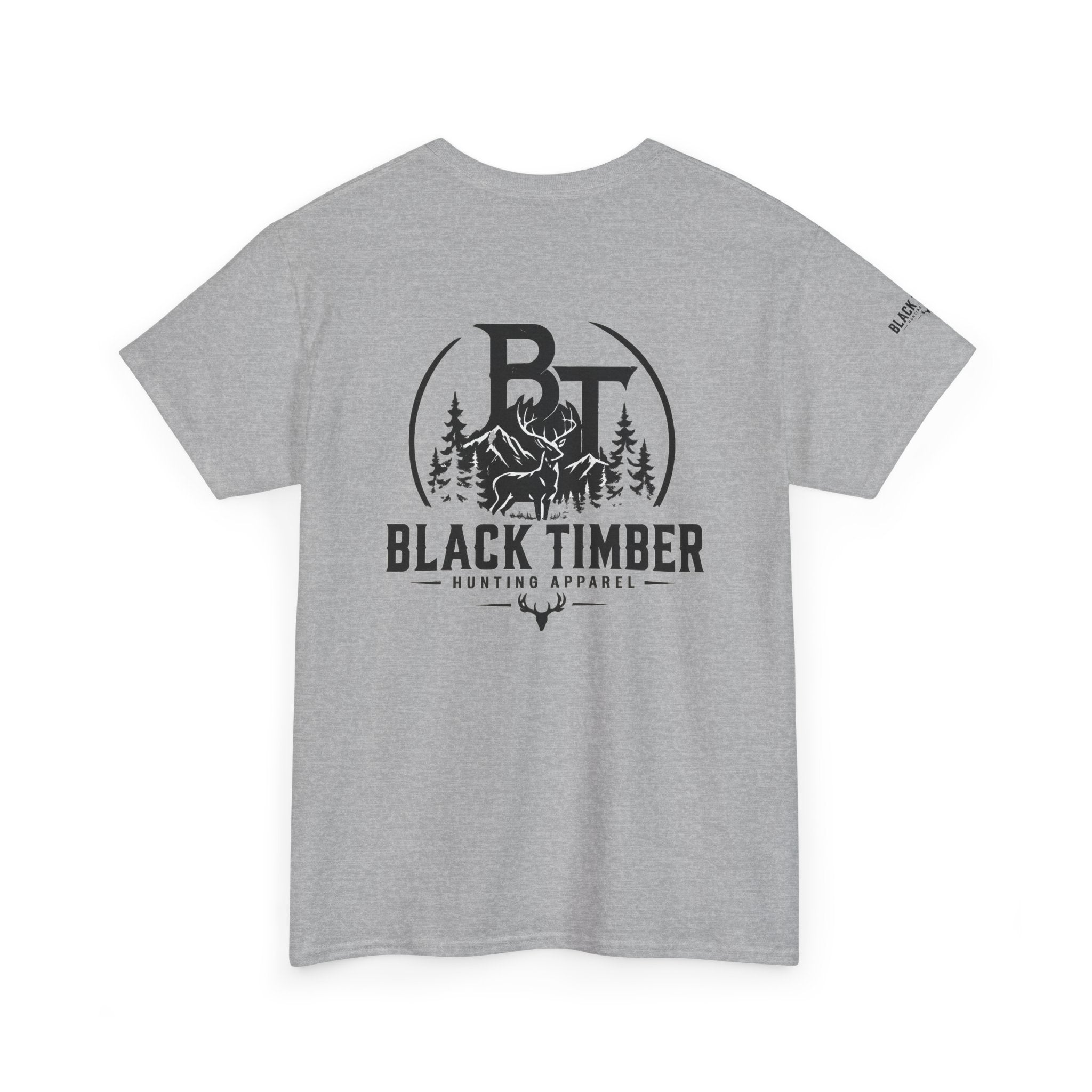 Hunting Tee — Black Timber Logo Short-Sleeve Shirt